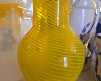 Beautiful handblown Pitcher 