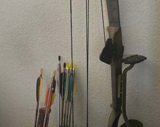 Archery Compound Bow & Arrows
 Vintage Sherman 501 Bow & Arrows