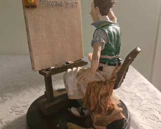 Norman Rockwell "The Artist" Figurine with Box & Coa