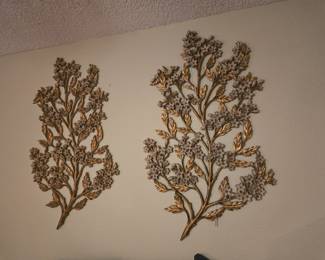 
Mid-Century Syroco Gold Flower Floral Wall Decor MCM Large 
