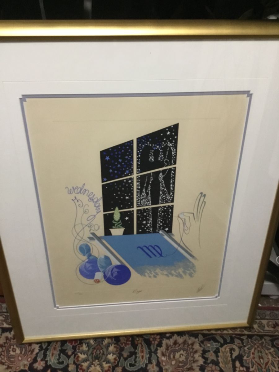 Erte Virgo Serigraph, signed and numbered