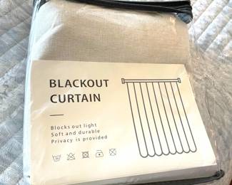 $10 each (4) Linen-color blackout curtains
50” x 84”