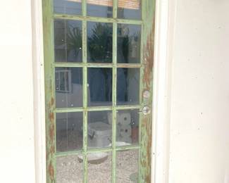 $150 Solid wood exterior door, 15 panes. 34.5”W x 77”H.