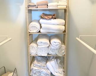 $75 wicker shelf, 23”W x 12”D x 75”H
