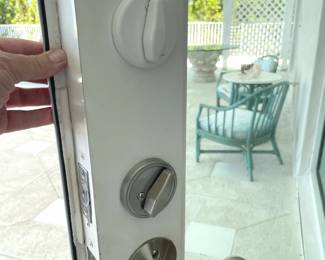 $600 Double door (2 sets), impact glass. High quality, no rust, like new. 71.5”W x 78”H