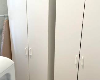 $50 each 2-door Laundry cabinets, 24”W x 16”D x 70”H