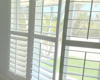 $100 Plantation interior shutter in (3) pieces, interior, to shade large window
Case 76”W x 75”H
Single door 23”W x 73”H