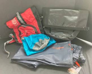 Dry Bags And Helly Hanson Gale Rain Pants Size Large