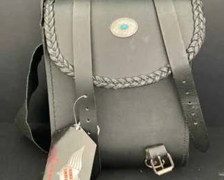 Bikers Shield Sissy Bar Leather Bag