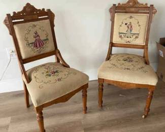 Pair Of Vintage Ornate Chairs