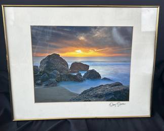 Westward Beach Sunset Malibu California Photography Print By Edward Douglas Dolde