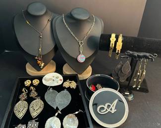 Costume Jewelry Earrings Necklaces And Couples Locking Bracelets