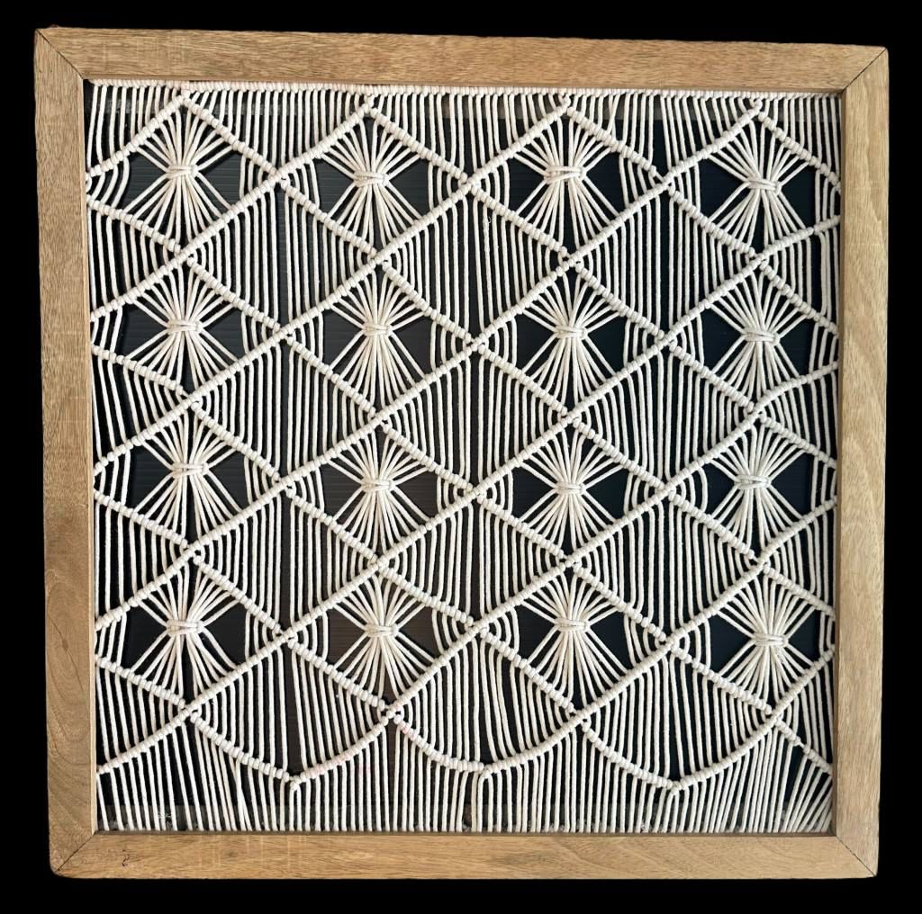 Framed Macrame Wall Hanging