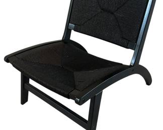 Black Woven Accent Chair