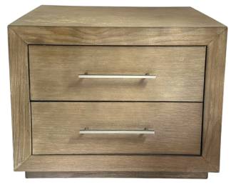 Two Drawer Modern Nightstand