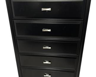 Black LY Furniture 5Drawer Dresser
