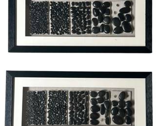 Framed Pebble Shadowbox Wall Art