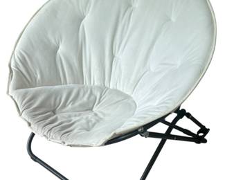 Kids Size White Saucer Chair