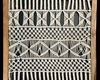 Framed Macrame Wall Hanging