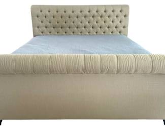 King Size Upholstered Sleigh Bed