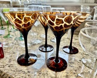 selling as a set of 4, animal print cocktails 