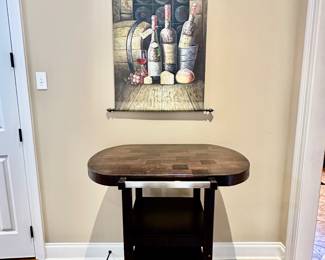 folding (rolling) bar cart