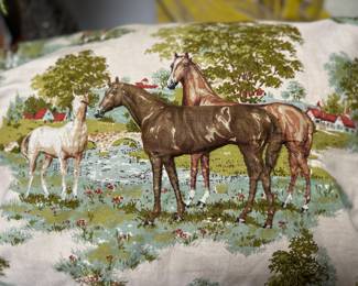Vintage horse pillow