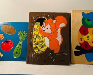 Vintage wood puzzles