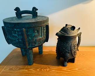 James Mont style dragon ice bucket and pitcher
