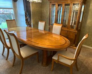 Beautiful dining table and matching hutch