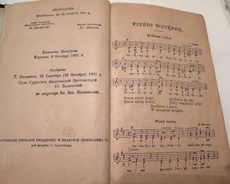 1901 Polish prayer book,
Hymnal
