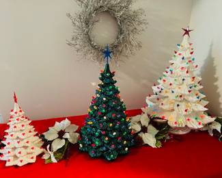 Vintage ceramic Christmas trees