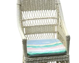 Vintage Heavy Wicker Chair