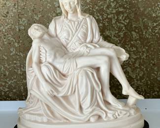 La Pieta Decorative Figurine Tall Mother Mary Lamentation of Christ Crucifixion and Death Religious Sculpture