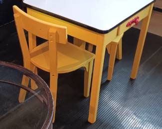 Wood table & chair set