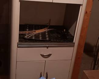 Old metal kitchen cabinet