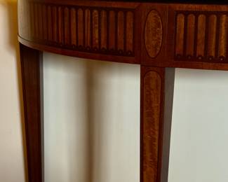 A pair of stunning inlay consoles