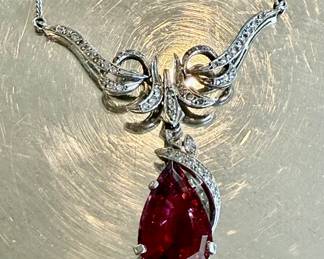 Massive pink tourmaline and diamond necklace…custom
$7700