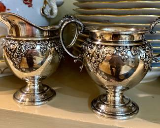 Grand Baroque sterling Creamer & Sugar