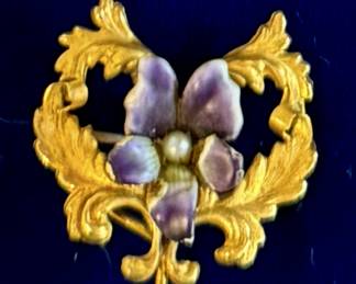 Gold mourning brooch circa 1880
$700