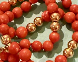 Amazing 1940s 14k and coral necklace
$1600