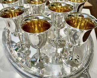1940s sterling goblets
1950s Sterling Butler’s tray