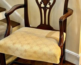 A pair of extremely fine Chippendale carved chairs in solid mahogany