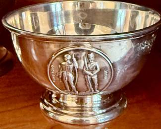 Pair of antique sterling condiment bowls