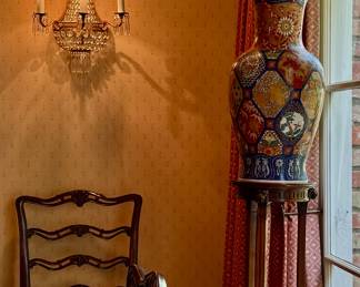 LARGE SIGNED INTRICATE JAPANESE PALACE SIZE IMARI VASE…pair available