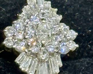 WONDERFUL ballerina ring in diamonds and white gold circa 1960s
$2900