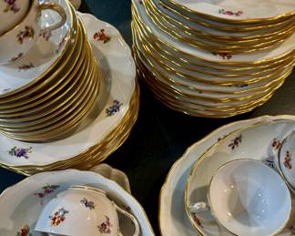 Large antique MEISSEN dinner service