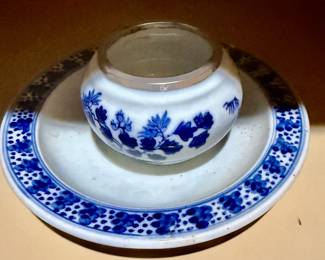 Nabeshima ware, a type of high-quality Japanese porcelain with sterling rim 18th C