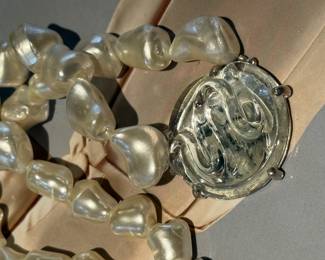 Pearls and rock crystal