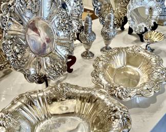 Large 1940s Francis 1 sterling service items
